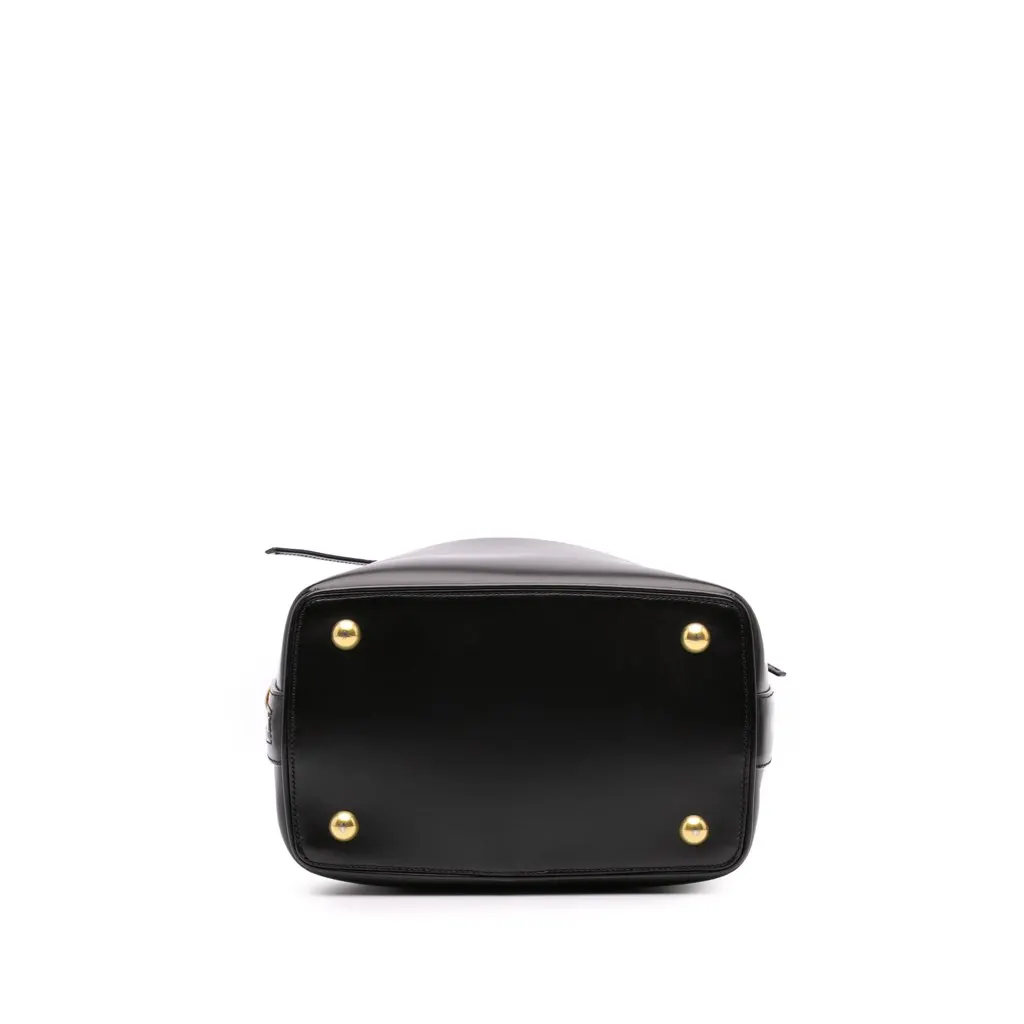 Saint Laurent Medium Leather Emmanuelle Bucket Bag Black Leather Good - Inside View