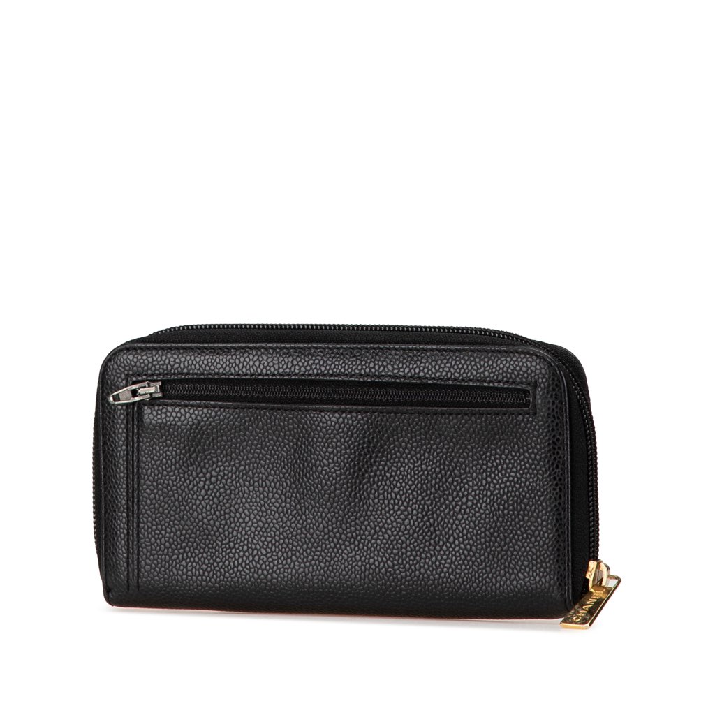 Chanel CC Caviar Zip Around Wallet - 2