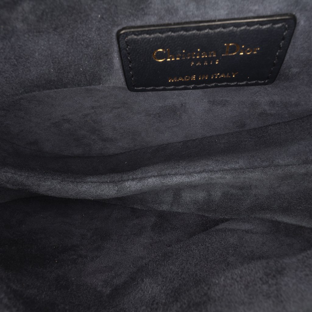 Dior Mini Velvet Crystal Embellished Saddle Bag - 4