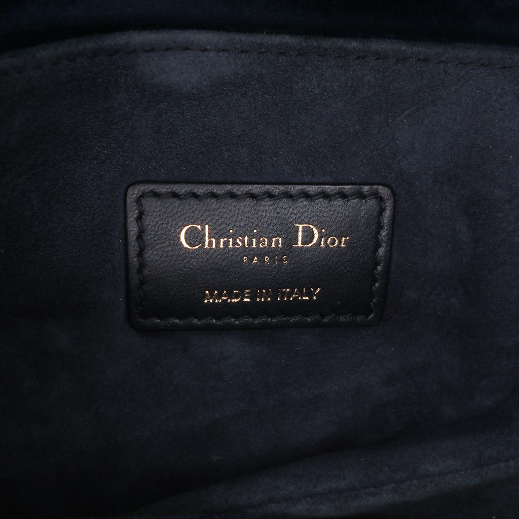 Dior Mini Velvet Crystal Embellished Saddle Bag - 5