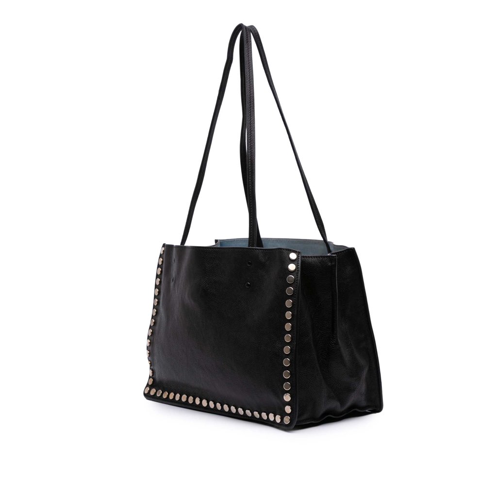 Prada Glace Calf Studded Etiquette Tote - Back view