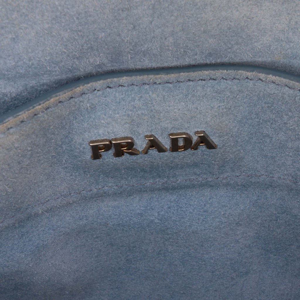 Prada Glace Calf Studded Etiquette Tote - Side view