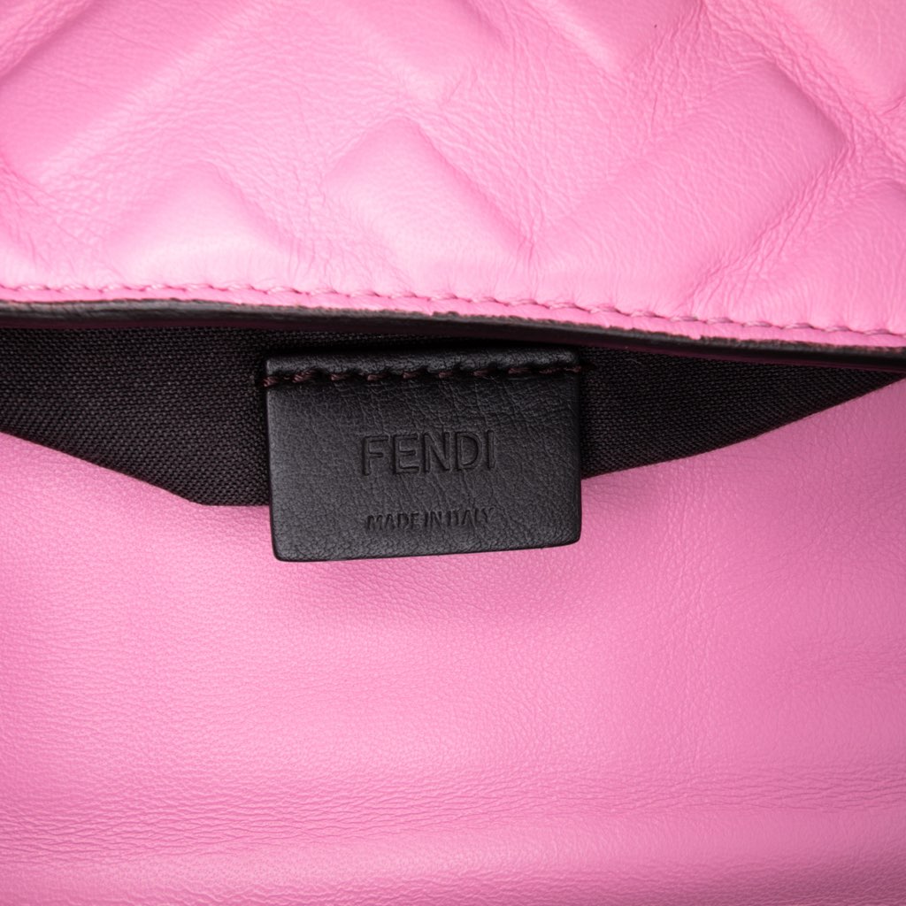 Fendi Mini Zucca Embossed Leather Baguette Satchel - 5