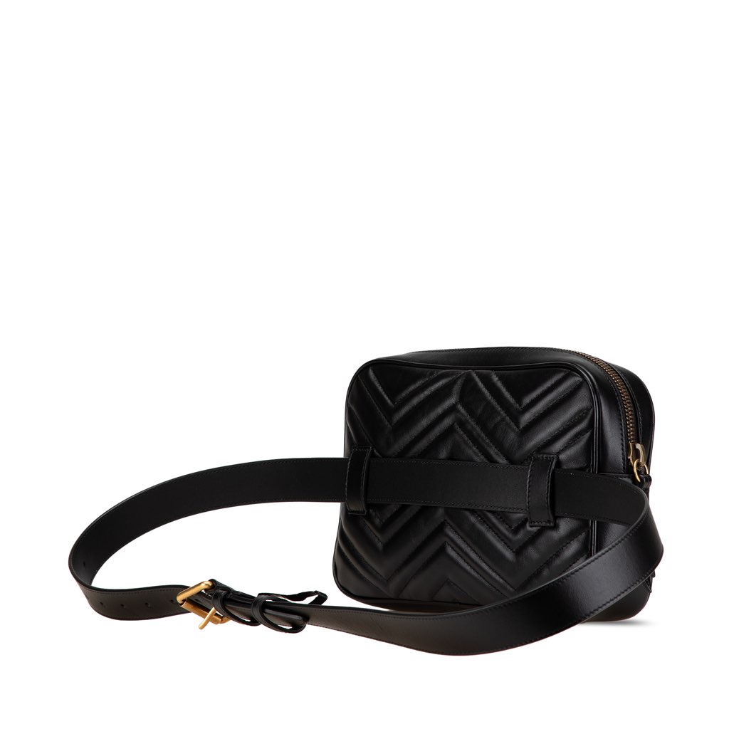 Gucci GG Marmont Square Leather Matelasse Belt Bag - 2