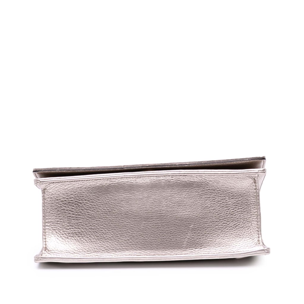 Dior Medium Metallic Grained Calfskin Diorama Flap - 3