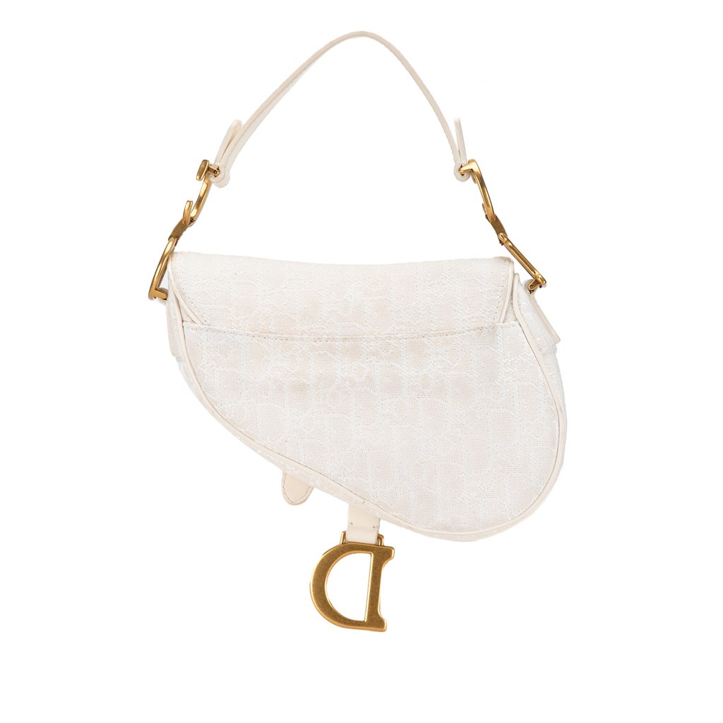 Dior Mini Oblique Canvas Saddle Bag - 3