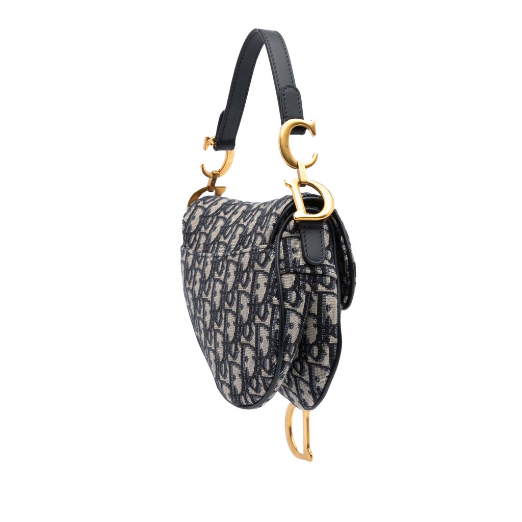 Dior Mini Oblique Canvas Saddle Bag - 2
