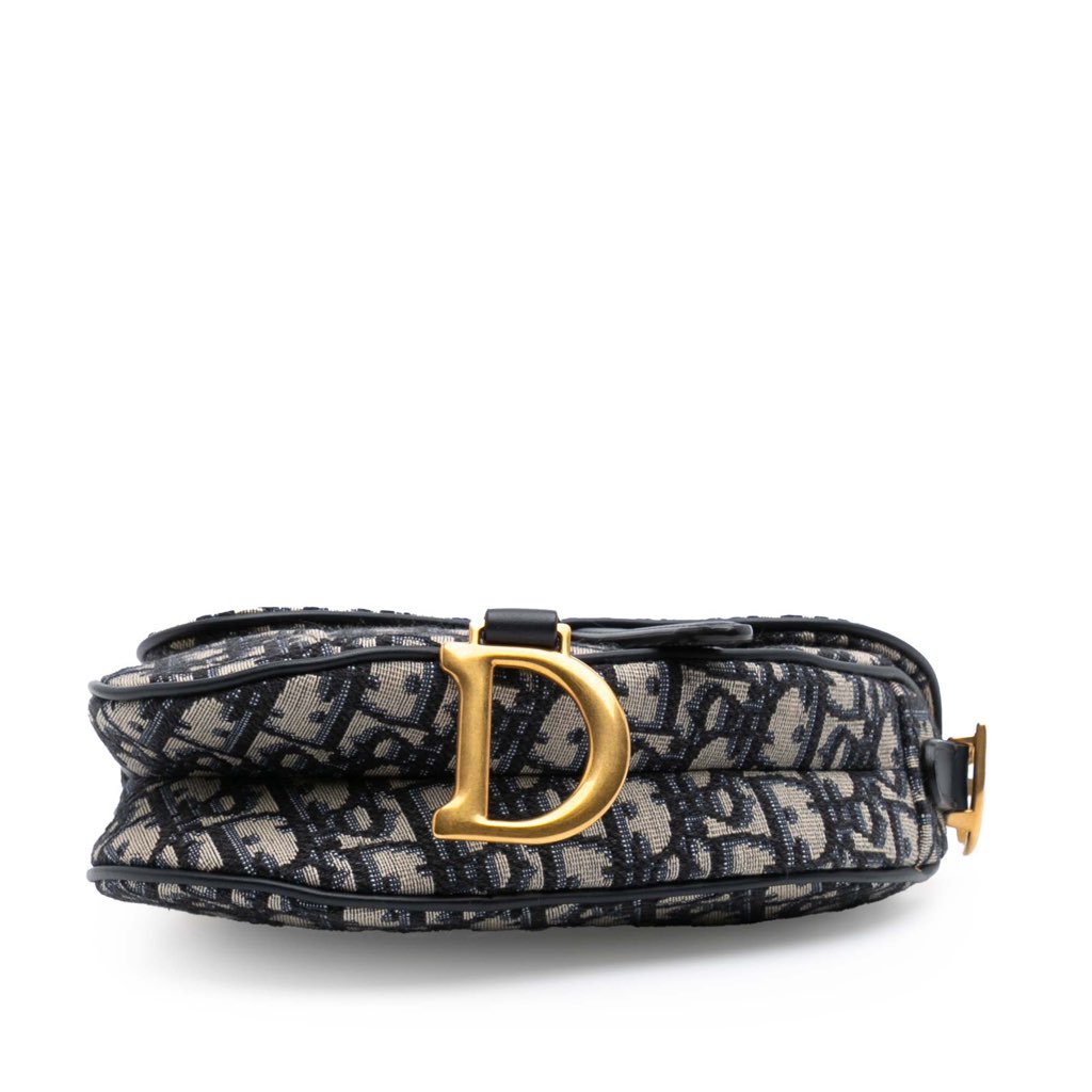 Dior Mini Oblique Canvas Saddle Bag - 3