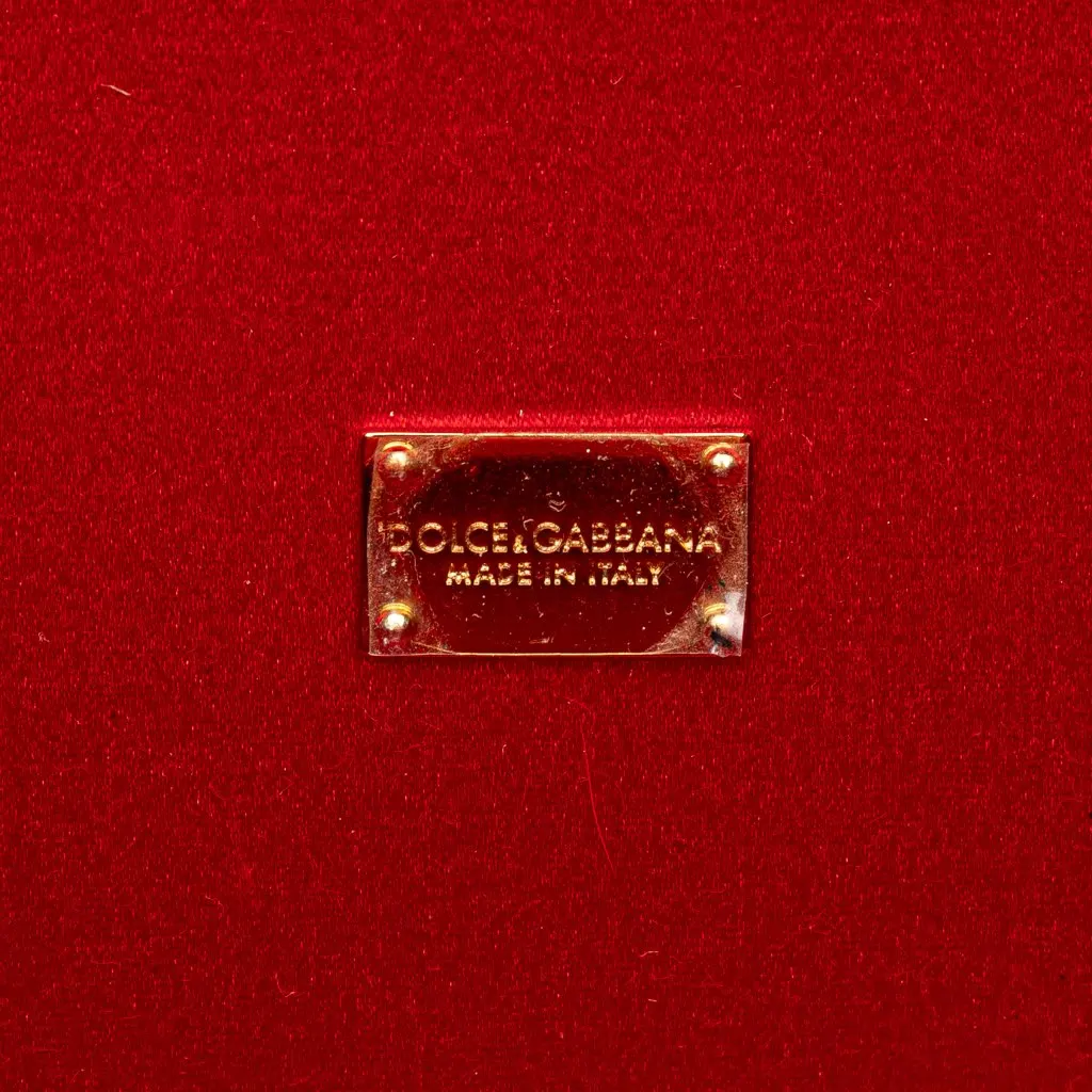 Dolce & Gabbana Resin and Wood Carretto Box Bag Red Good - Box View