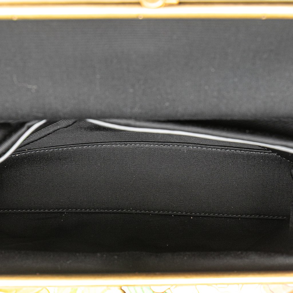 Saint Laurent Medium Silk Floral Print Sac Charniere Bag - 4