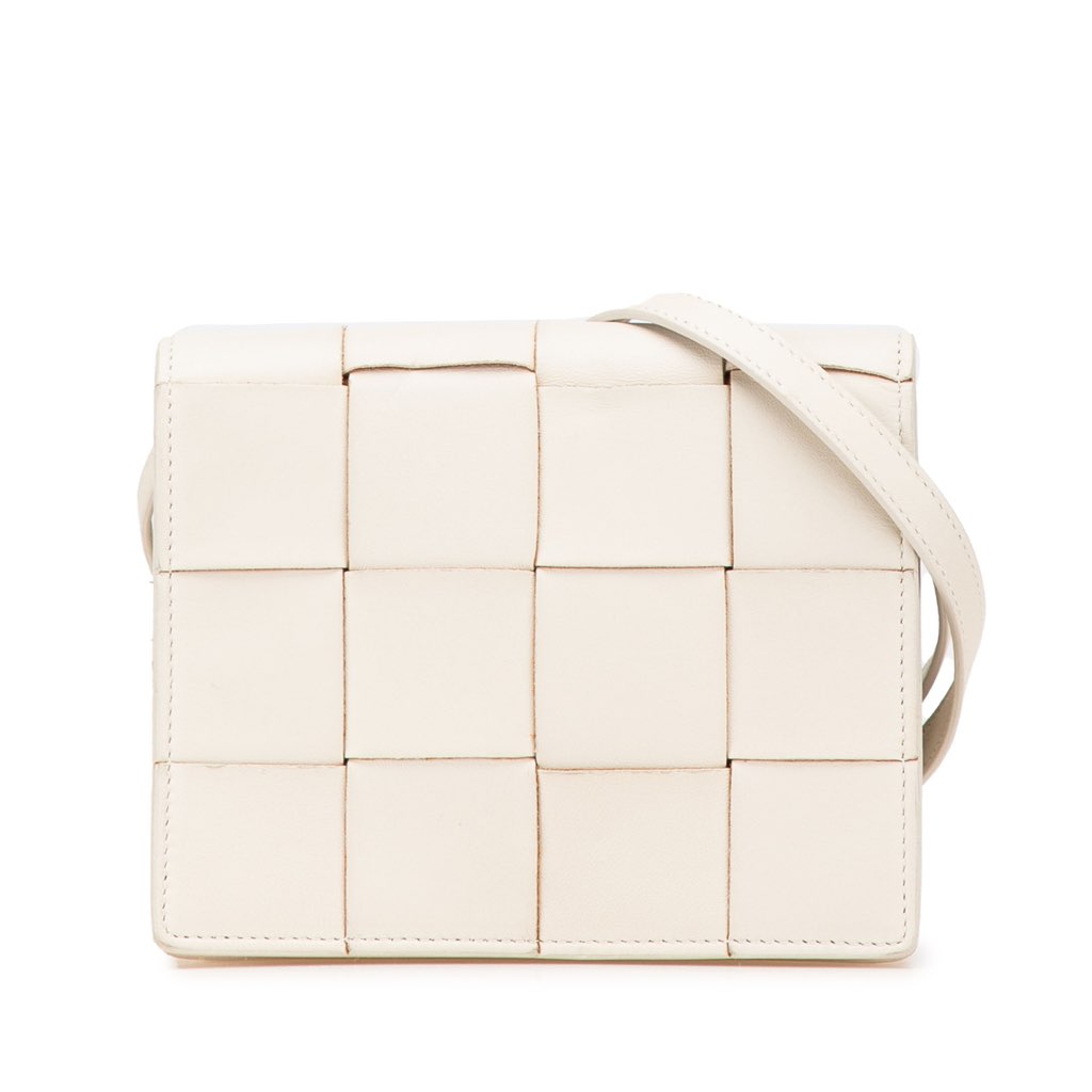 Bottega Veneta Mini Lambskin Maxi Intrecciato Cassette Crossbody