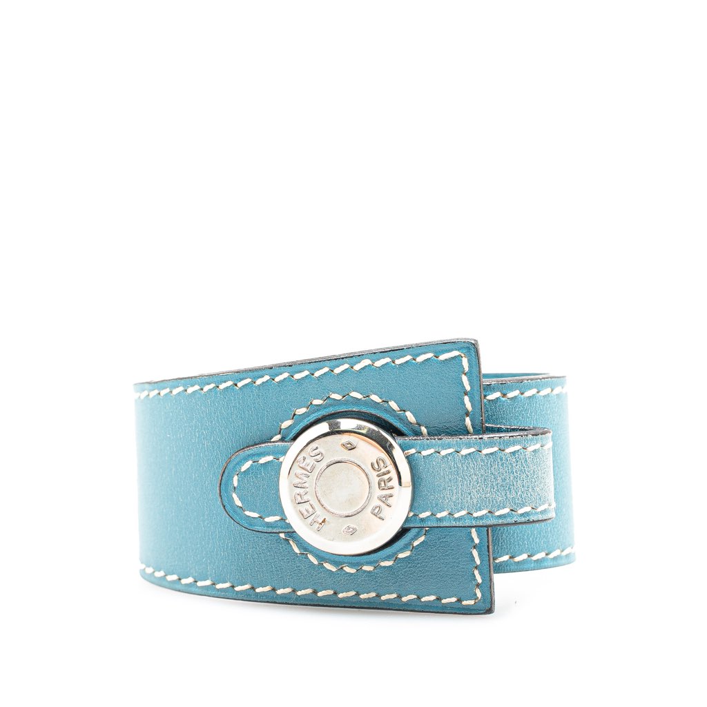 Hermès Sellier Leather Dalvy Wrap Bracelet