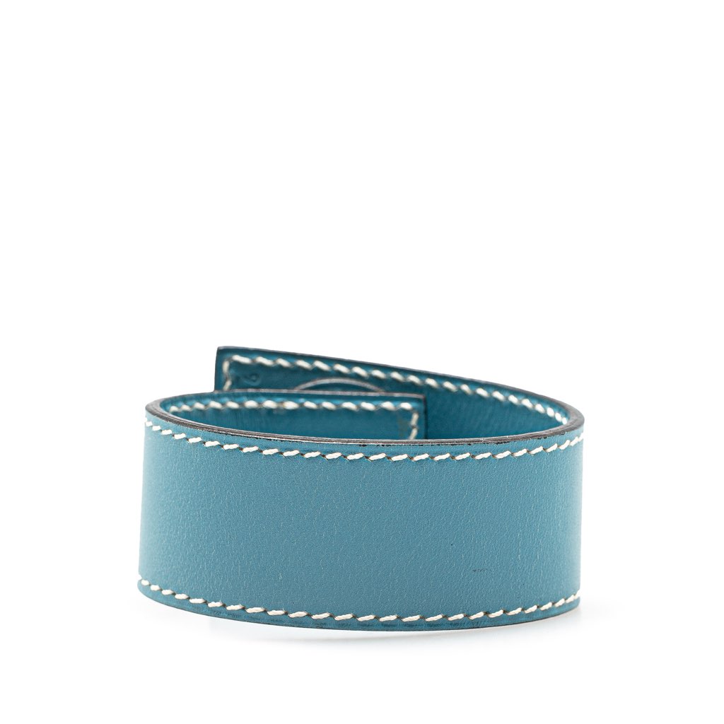 Hermès Sellier Leather Dalvy Wrap Bracelet - Image 6