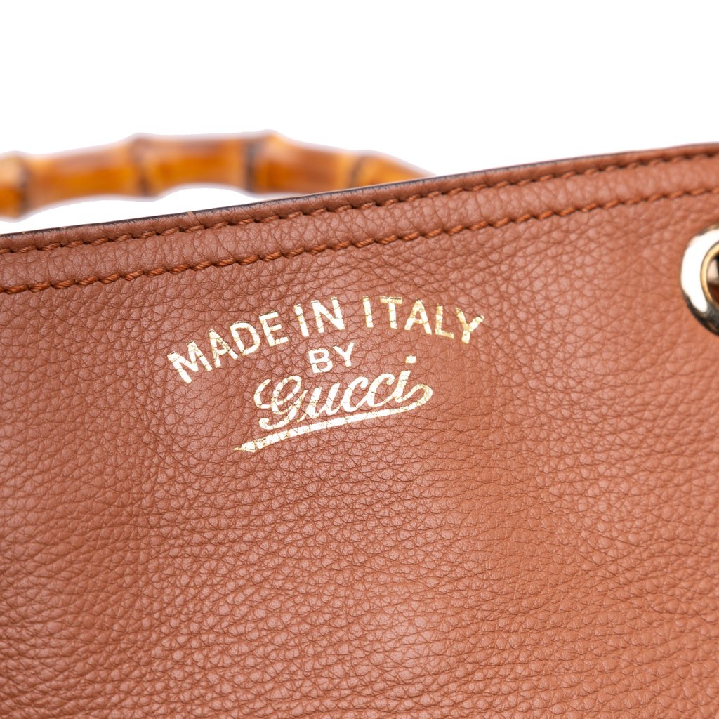 Gucci Small Calfskin Bamboo Shopper Satchel - 5