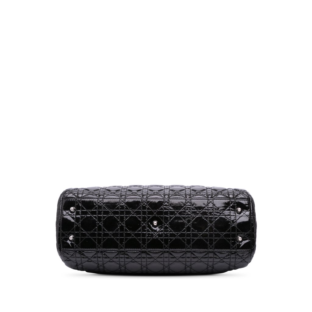 Dior Large Patent Cannage Lady Dior Soft Shopping Tote - 3