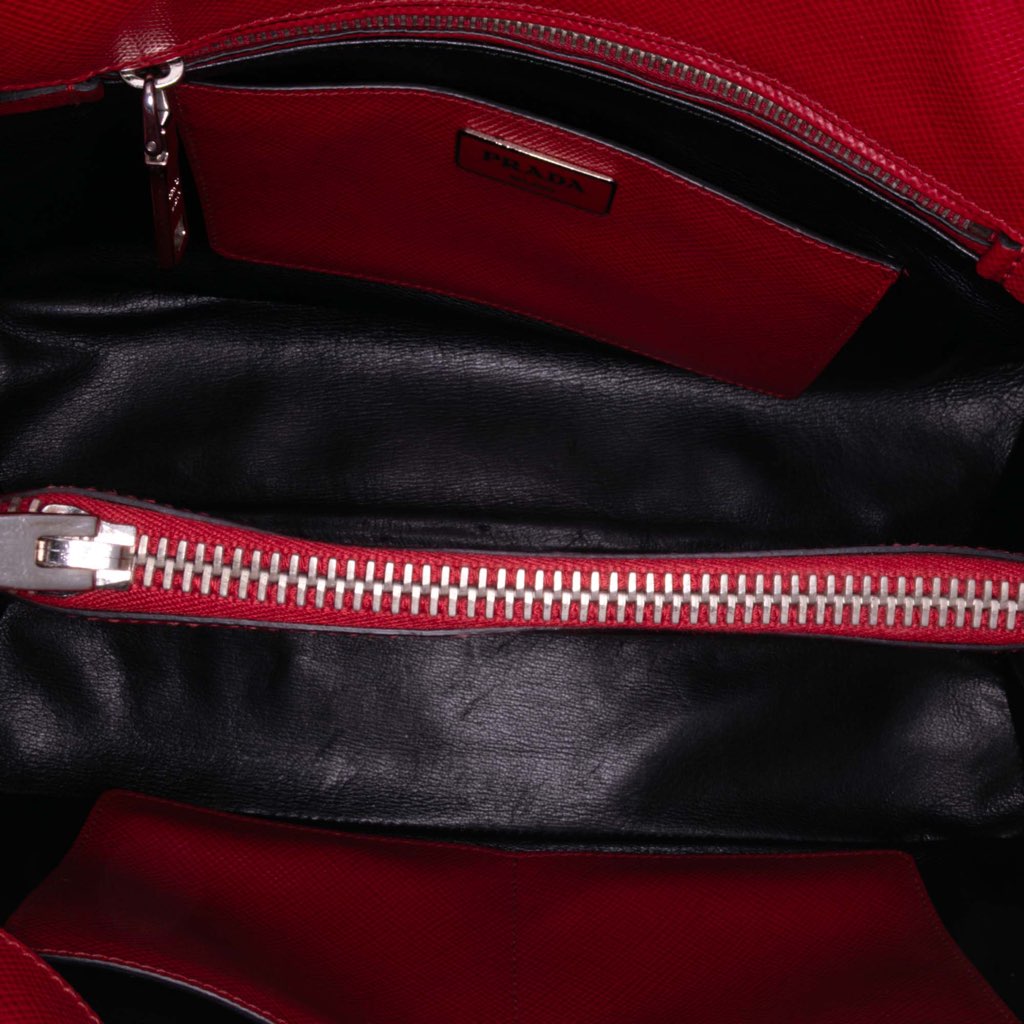 Prada Saffiano Cuir Turnlock Twin Satchel - 4