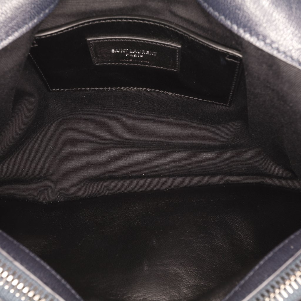 Saint Laurent Large Chevron Sheepskin Monogram College Satchel - 5