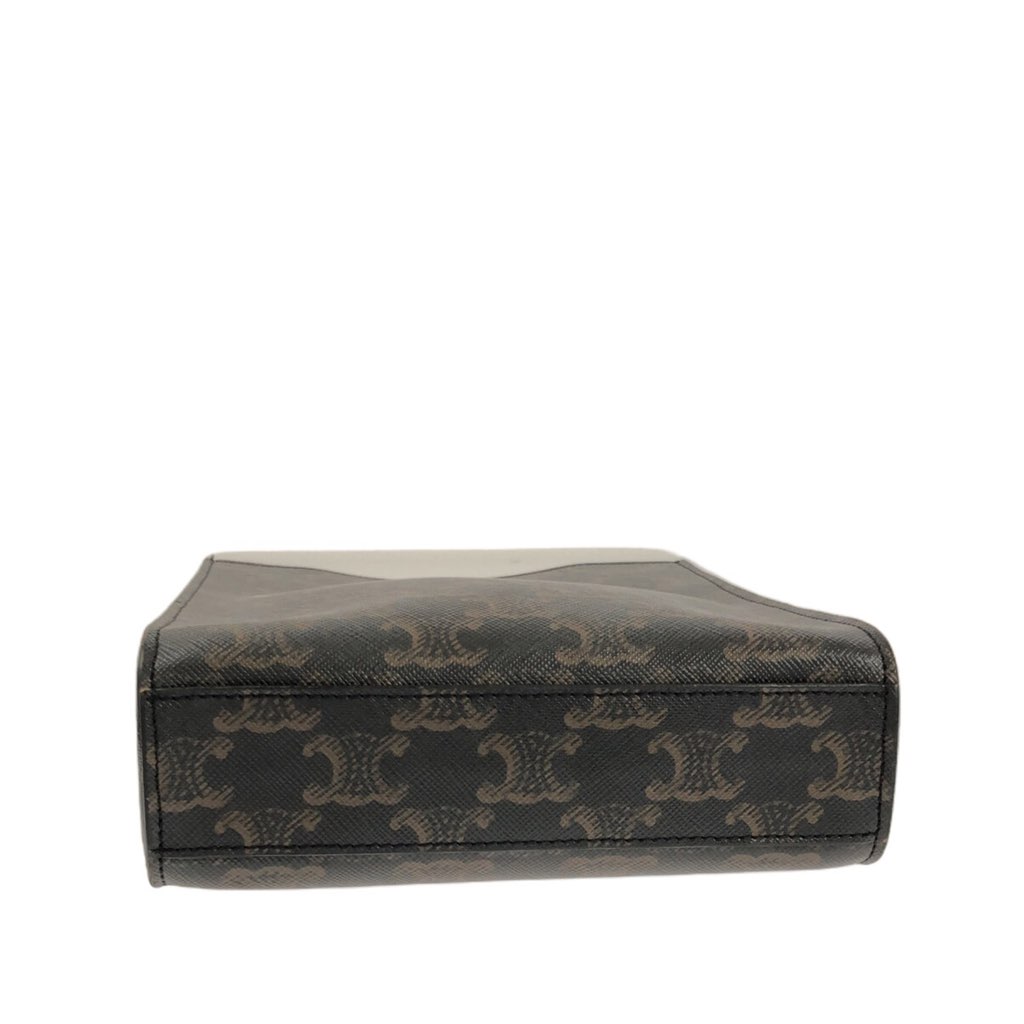 Celine Mini Triomphe Coated Canvas Vertical Cabas Satchel - 4