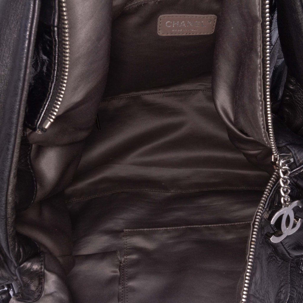 Chanel Lambskin and Patent Brooklyn Patchwork Hobo Bag - 4