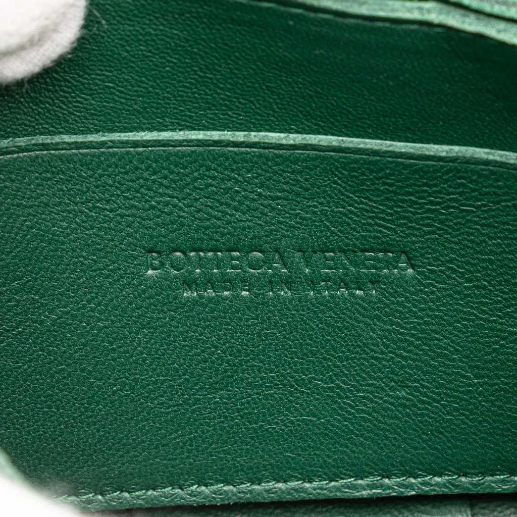 Bottega Veneta Candy Nappa Intrecciato Cassette Crossbody Green Leather Good - Box View