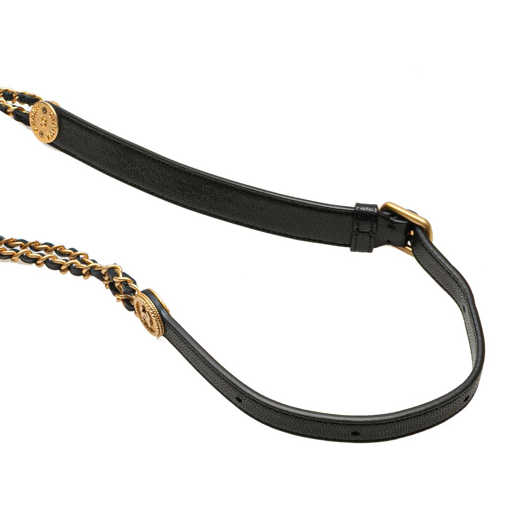 Chanel Quilted Caviar Twist Your Buttons Flap Chain Belt Bag - Image 13