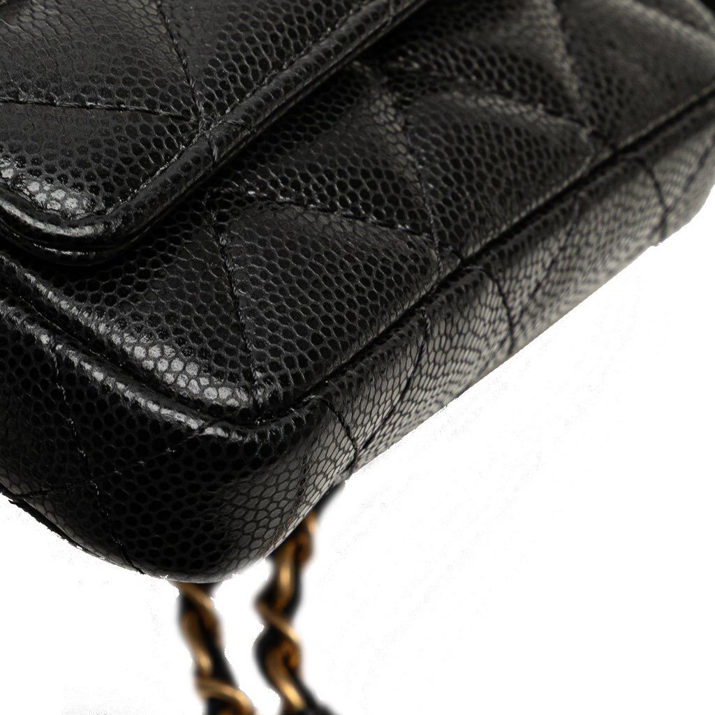 Chanel Quilted Caviar Twist Your Buttons Flap Chain Belt Bag - Image 11