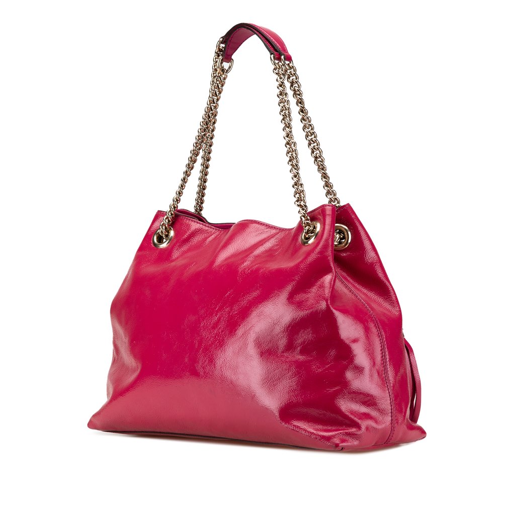 Gucci Medium Patent Soho Chain Tote - 2