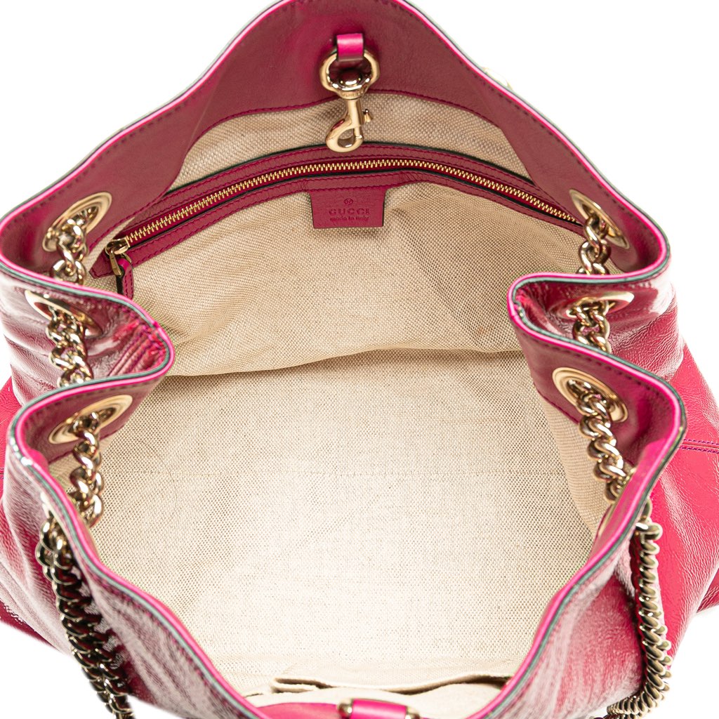 Gucci Medium Patent Soho Chain Tote - 4