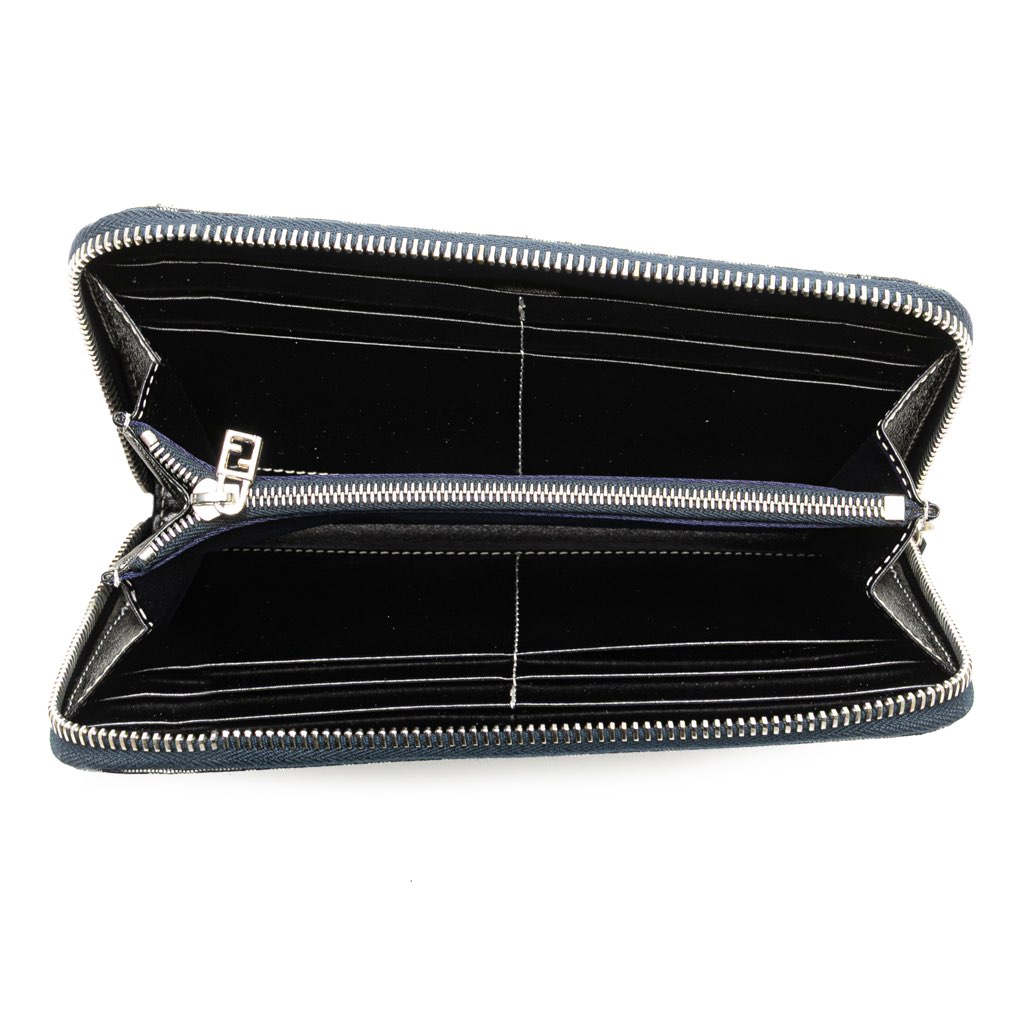 Fendi Zucchino Canvas Zip Around Long Wallet - 4