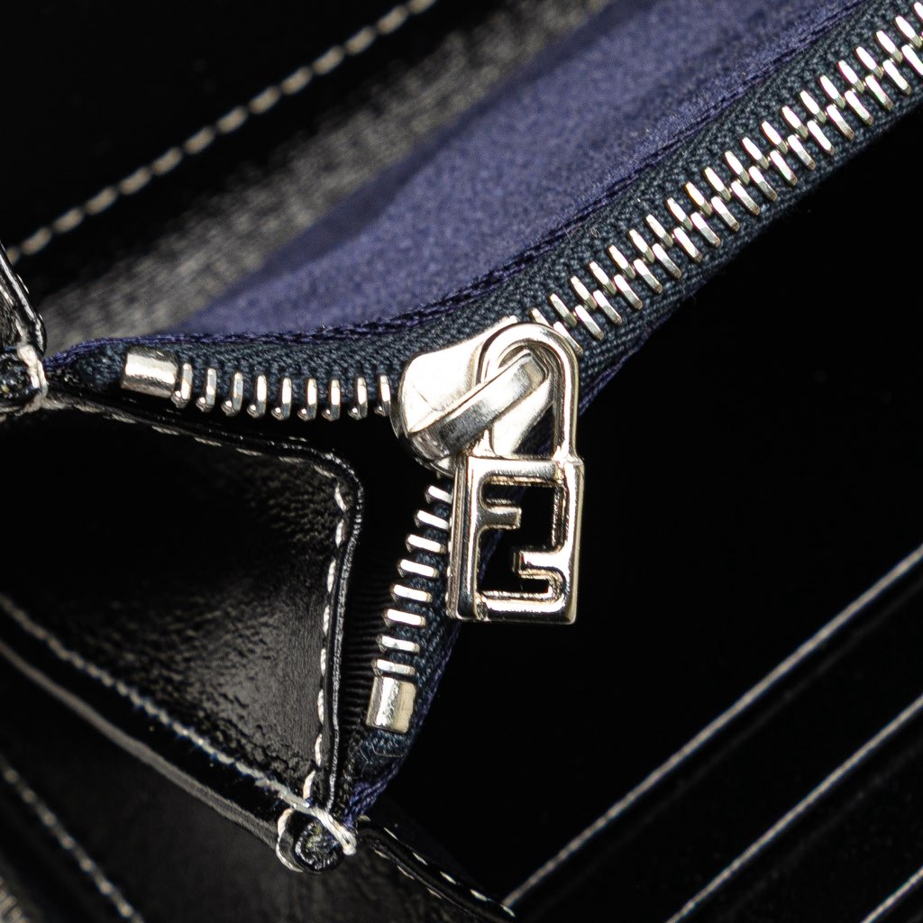 Fendi Zucchino Canvas Zip Around Long Wallet - Image 10