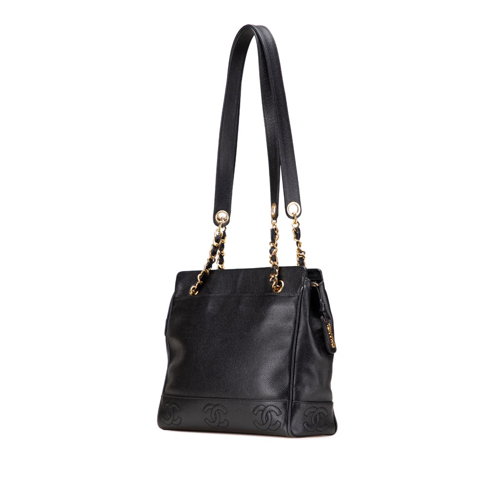 Chanel Triple CC Caviar Shoulder Bag - Back view