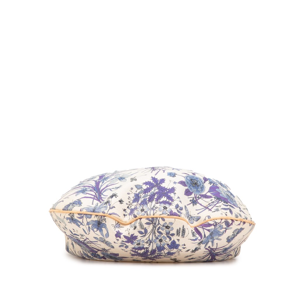 Gucci Canvas Flora Horsebit Wave Hobo - 3