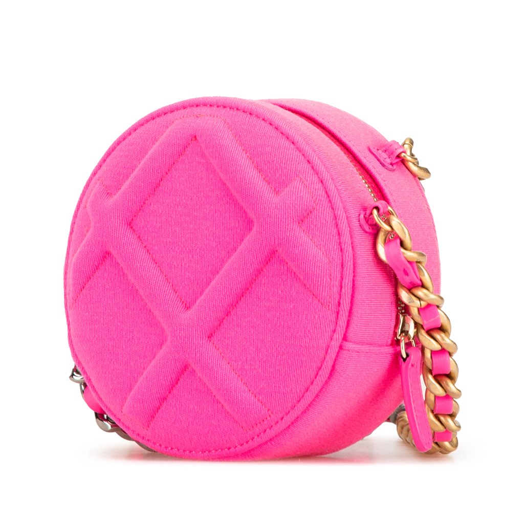 Chanel Jersey 19 Round Clutch on Chain - 2
