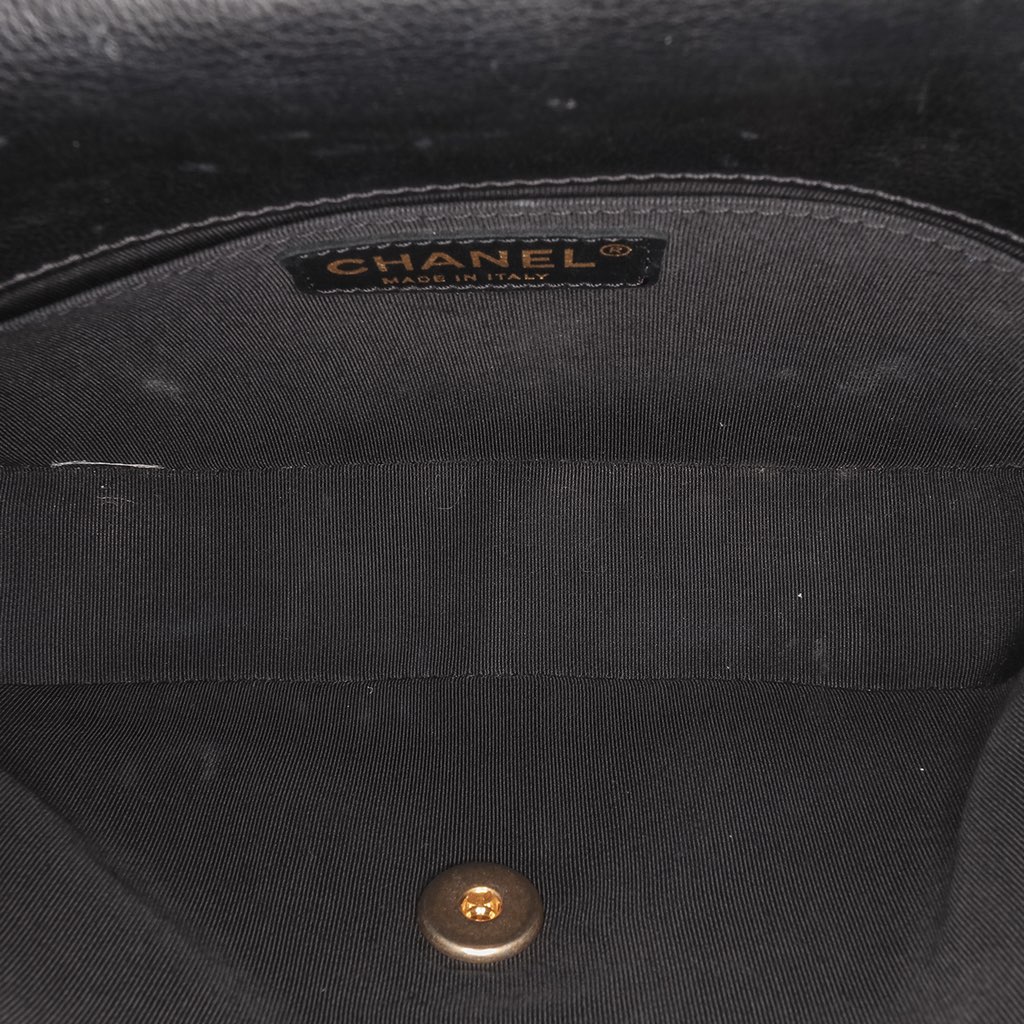 Chanel CC Chevron Lambskin Round Flap Satchel - 4