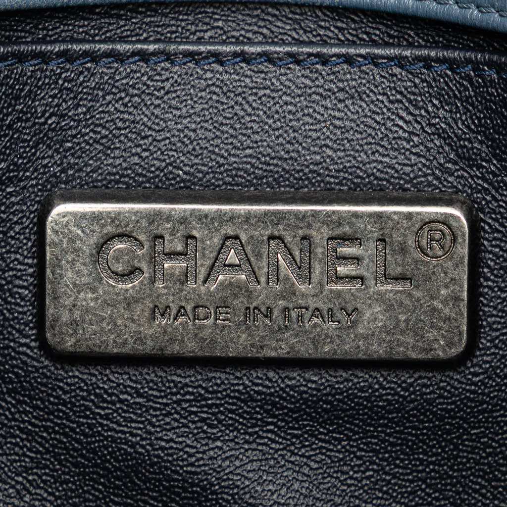 Chanel Small Leather and Fur Boy Flap - Side view