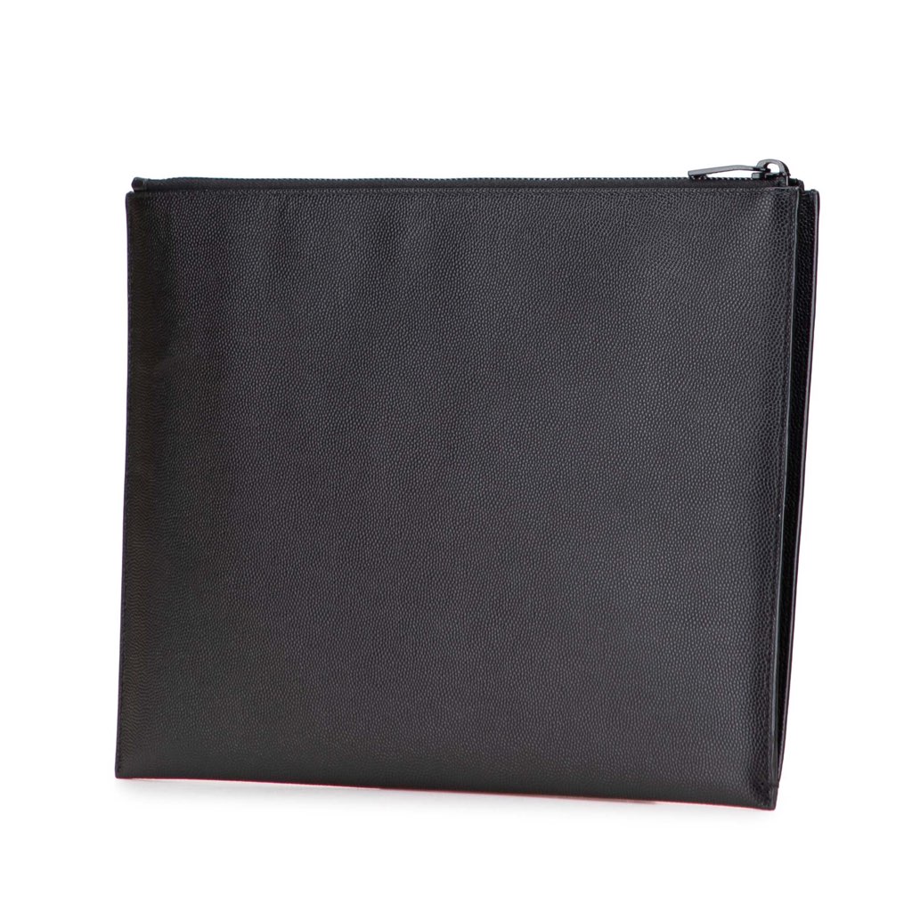 Saint Laurent Grain De Poudre Monogram Monochrome iPad Case - 2