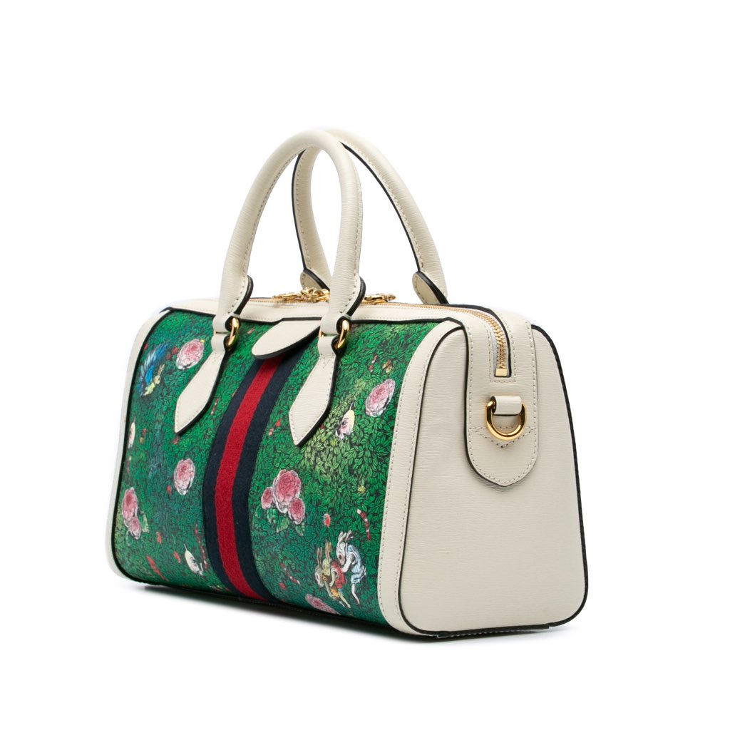 Gucci Yuko Higuchi Medium Coated Canvas Ophidia Web Satchel - 2