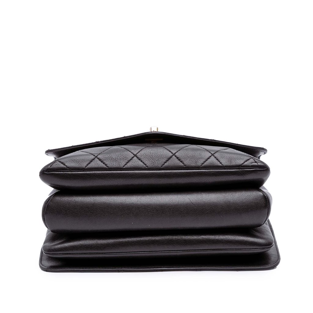 Chanel Quilted Calfskin Gold Top Handle Flap - 3