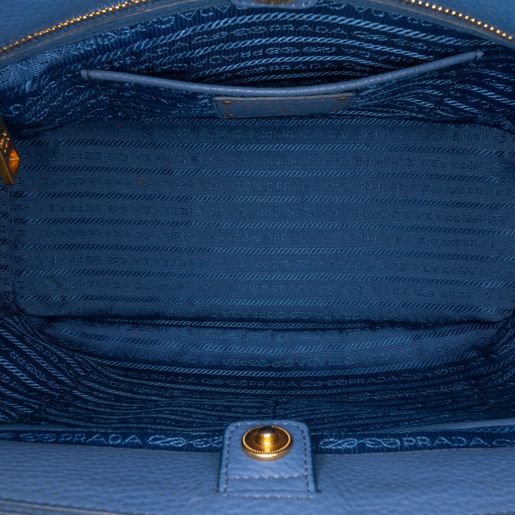 Prada Vitello Daino Double Zip Convertible Tote - 4