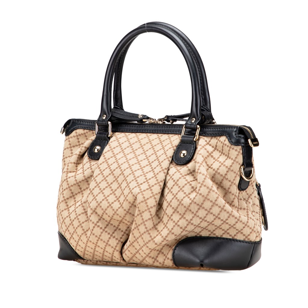 Gucci Diamante Canvas Sukey Satchel - Back view
