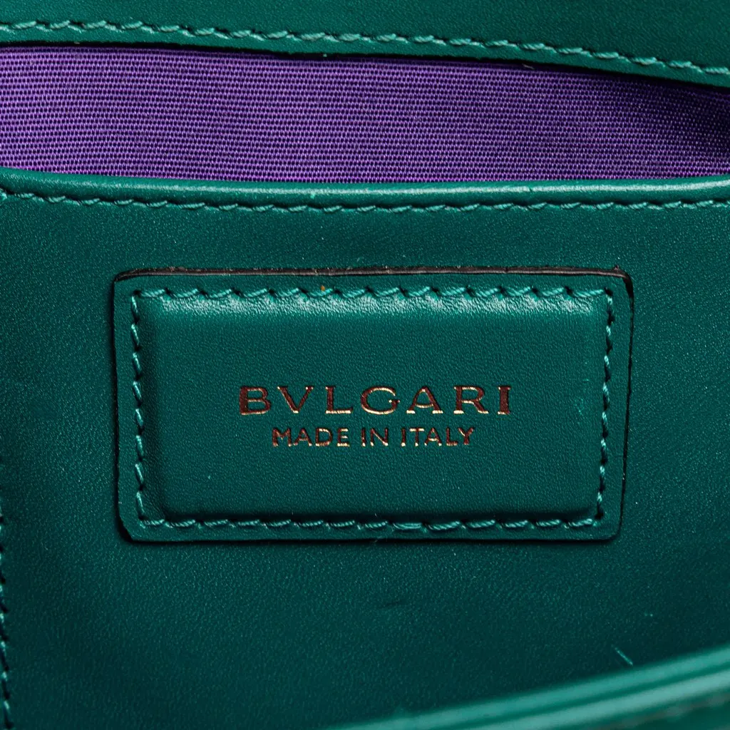 Bvlgari Leather Serpenti Forever Crossbody Green Leather Good - Box View