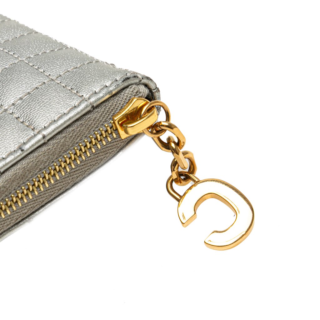 Celine Quilted Metallic Calfskin C Charm Pouch - Image 10