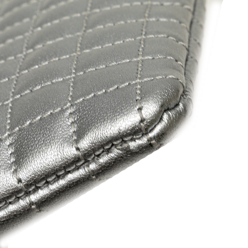 Celine Quilted Metallic Calfskin C Charm Pouch - Image 11