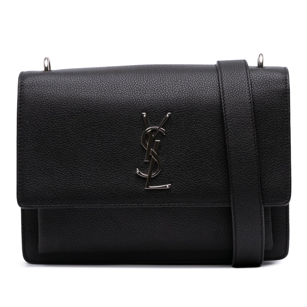 Saint Laurent Medium Grained Calfskin Monogram Sunset Crossbody