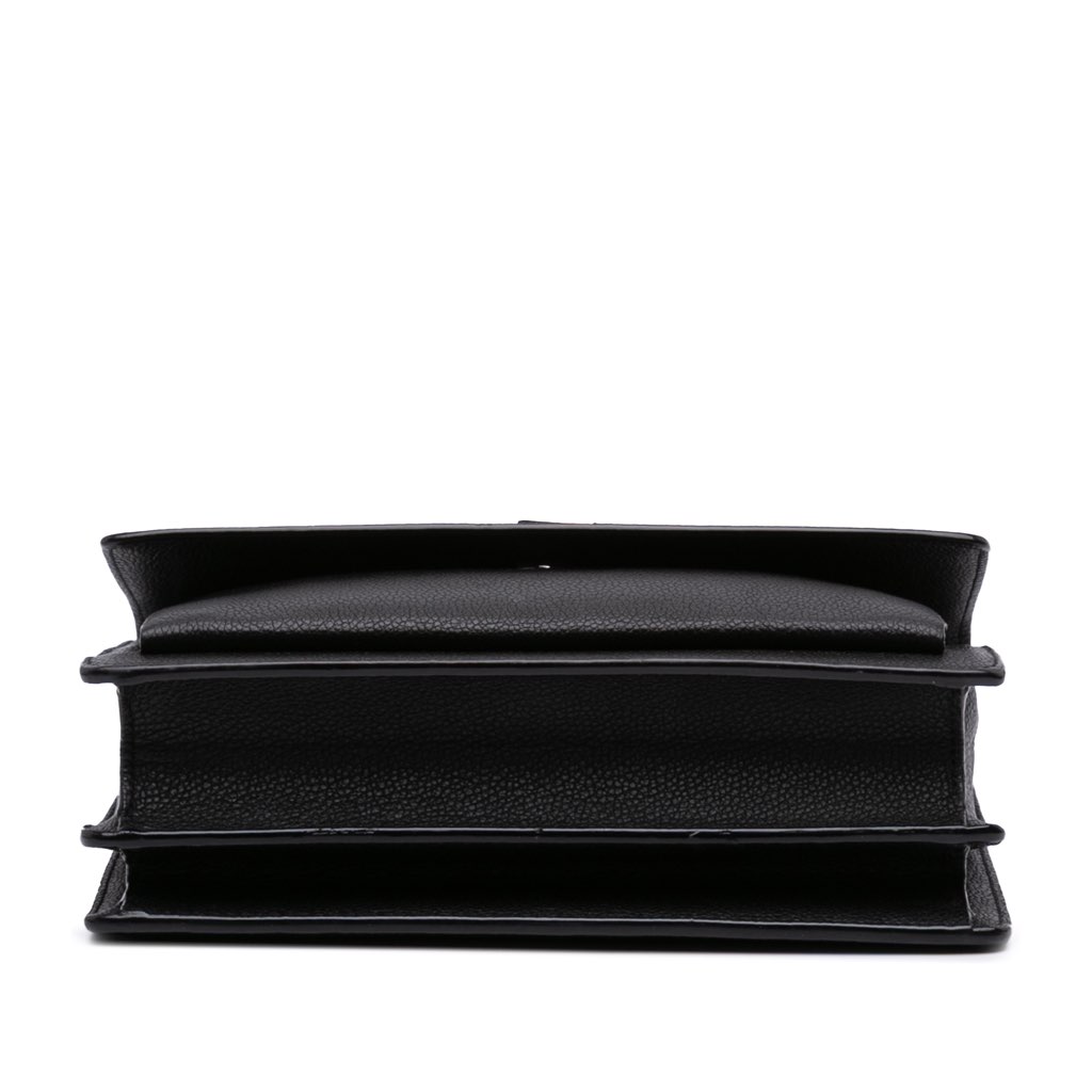 Saint Laurent Medium Grained Calfskin Monogram Sunset Crossbody - 3