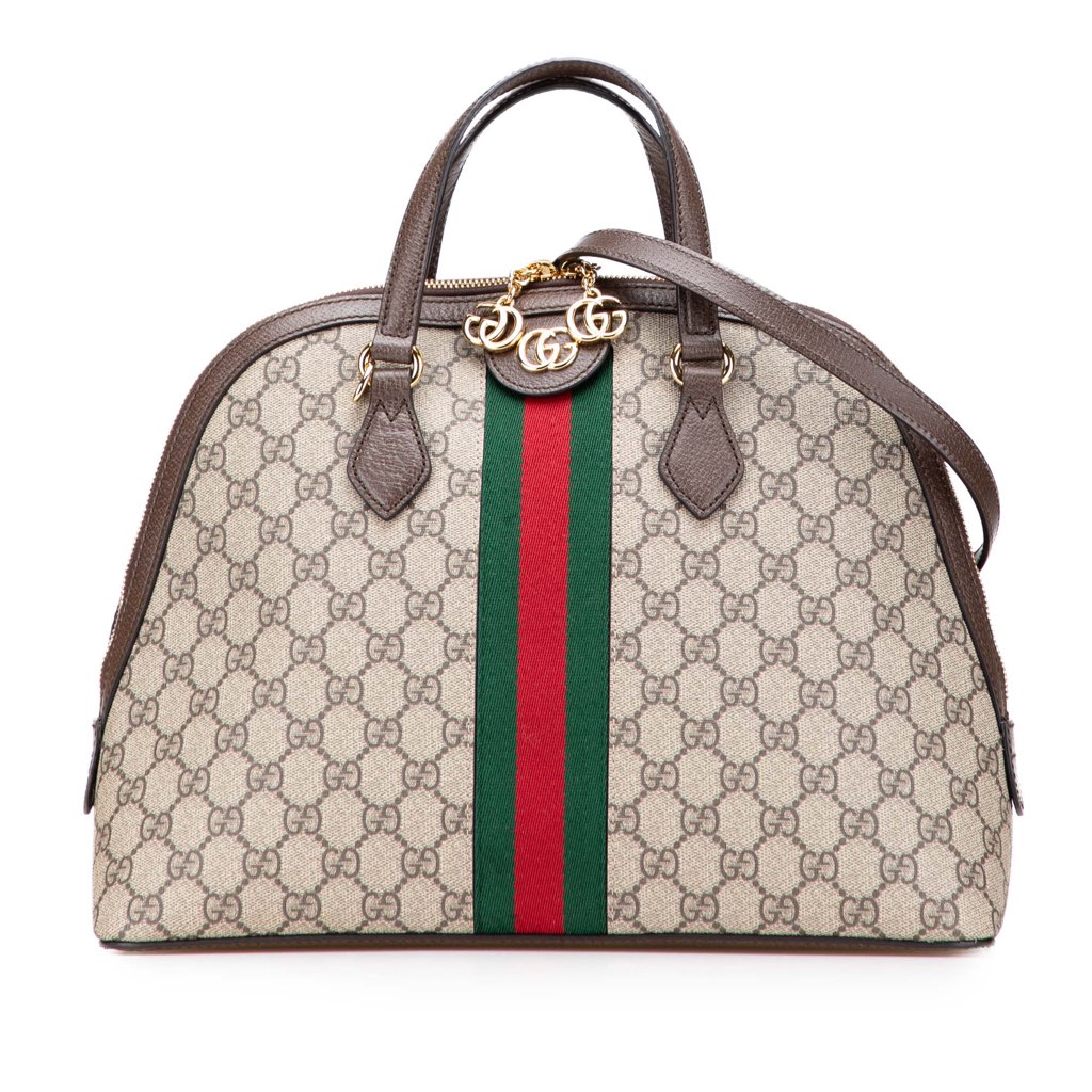 Gucci Medium GG Supreme Ophidia Web Satchel