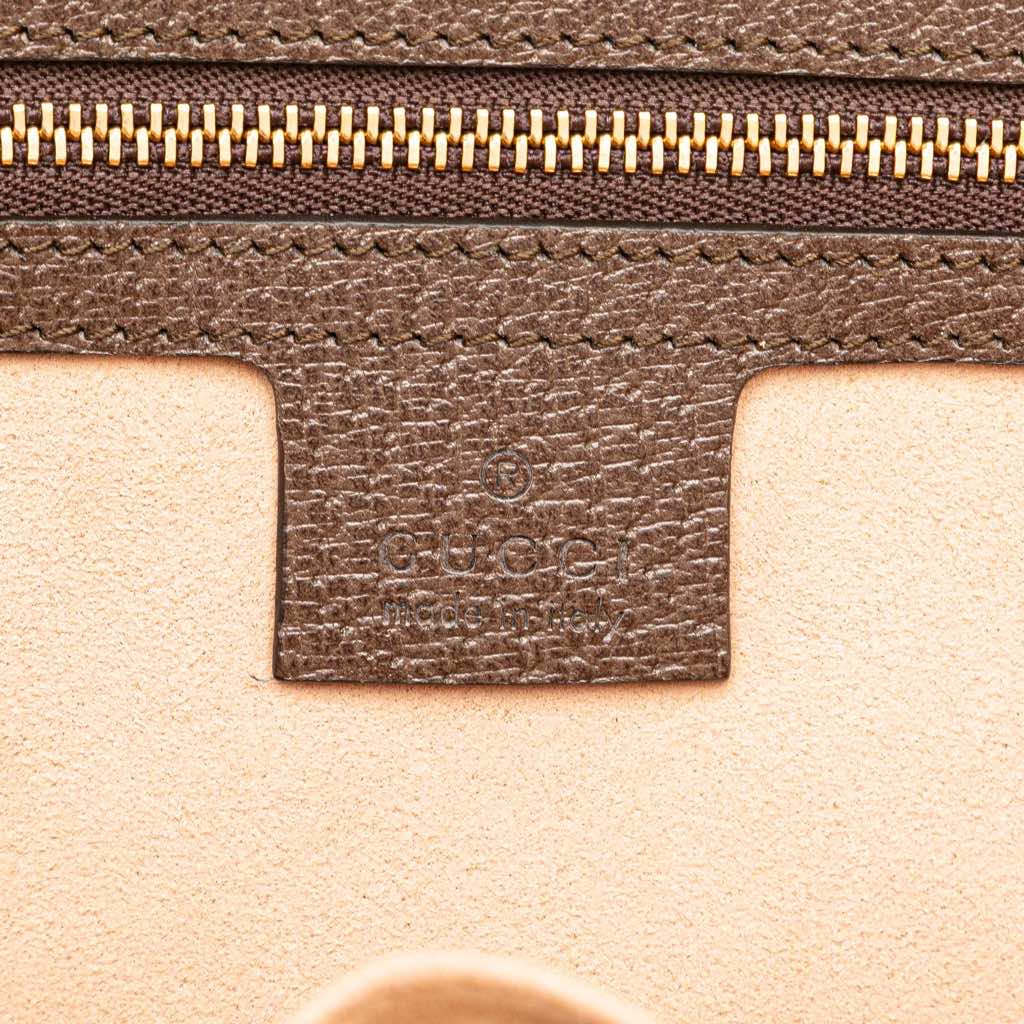 Gucci Medium GG Supreme Ophidia Web Satchel - Side view