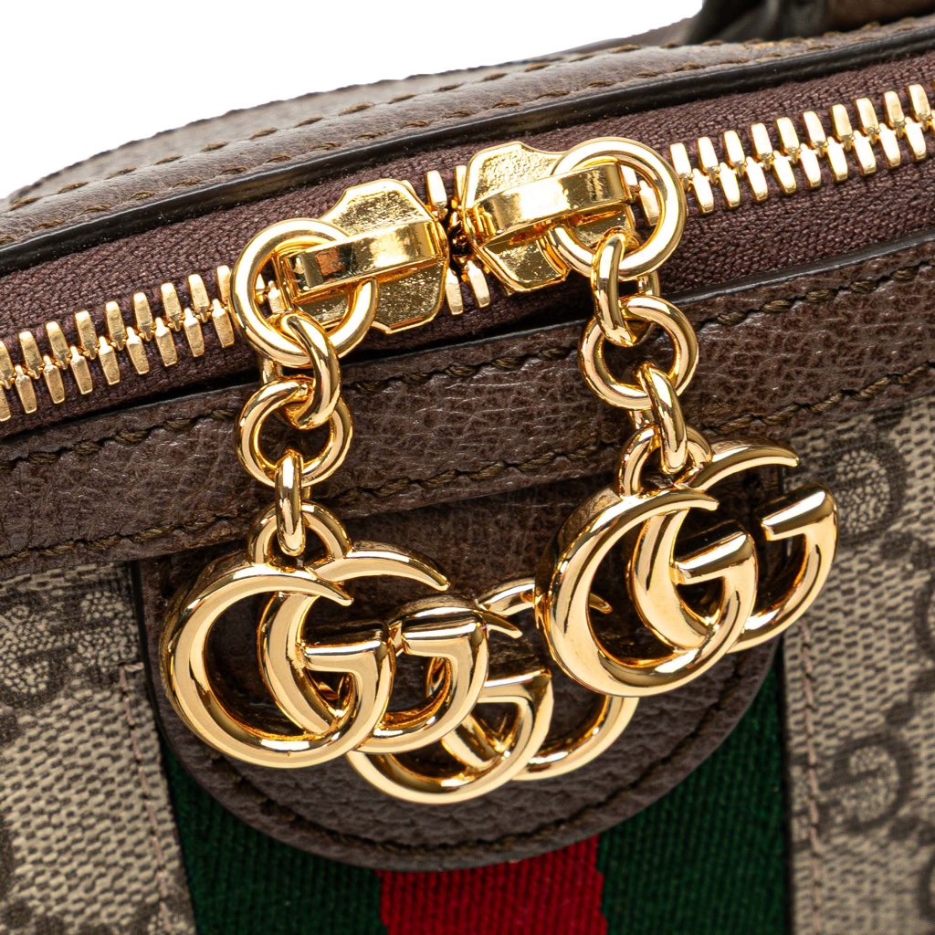 Gucci Medium GG Supreme Ophidia Web Satchel - Image 10