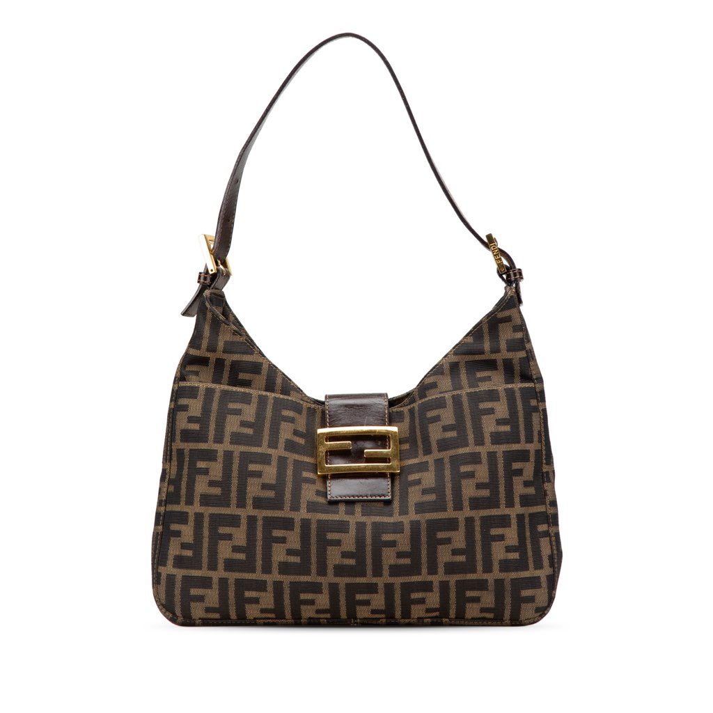 Fendi Zucca Canvas Shoulder Bag