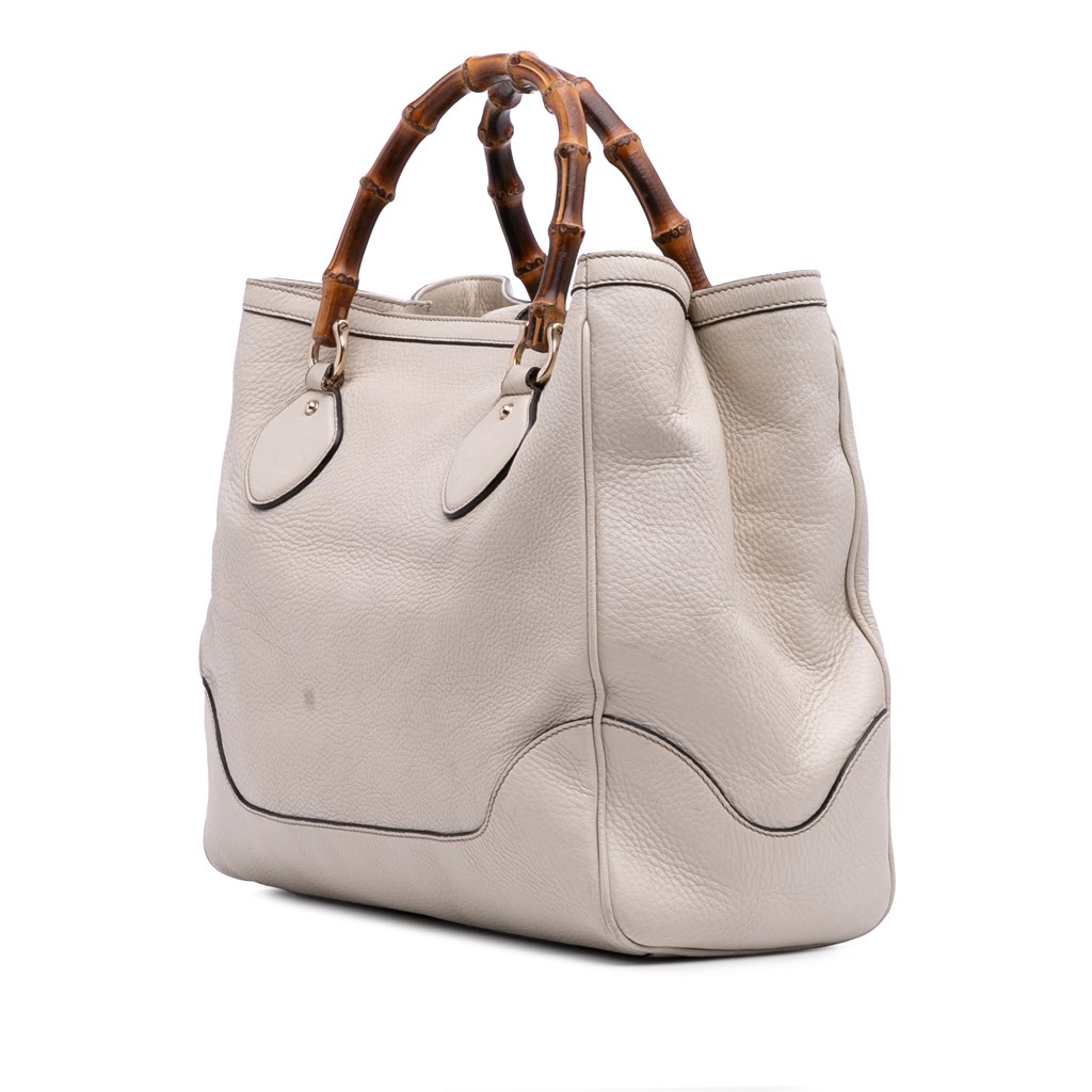 Gucci Medium Leather Bamboo Diana Tote - Back view